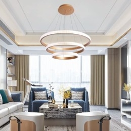 Modern Pendant Light Acrylic 3 Rings Lamp 80+60+40cm