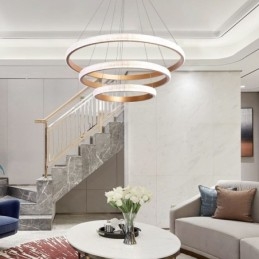 Modern Pendant Light Acrylic 3 Rings Lamp 80+60+40cm