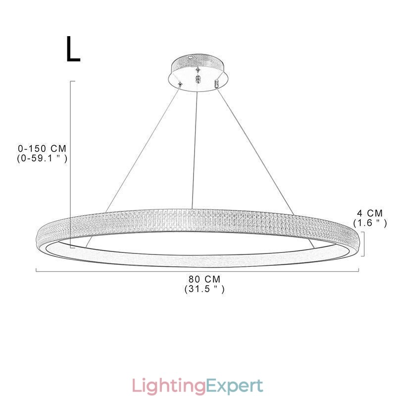 Ring Pendant Lamp Minimalist Acrylic Light Fixture