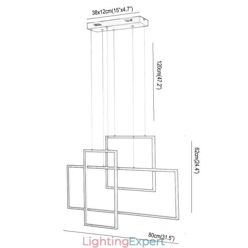 Nordic Pendant Light Geometric Square Pendant Light