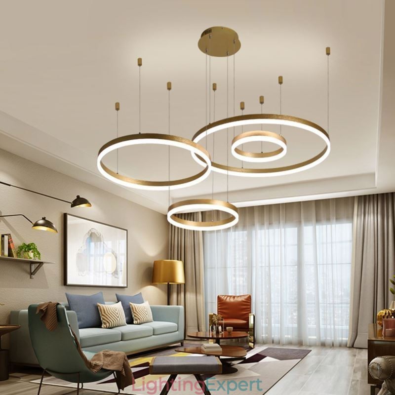 Postmodern Pendant Light Acrylic Ring Shape Pendant Light