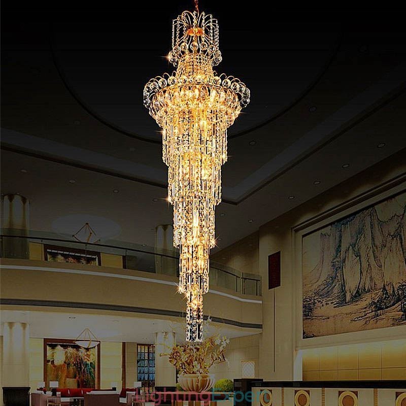 European Long Pendant Crystal Chandelier