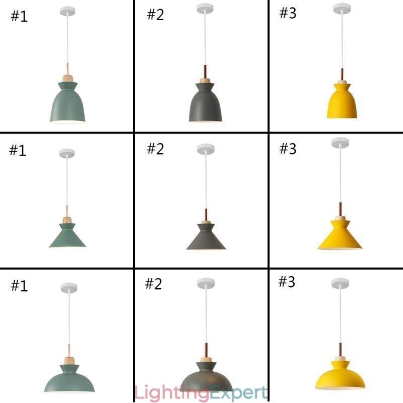 Pendant Light Nordic Metal Dome Macaron Colors Lamp Light