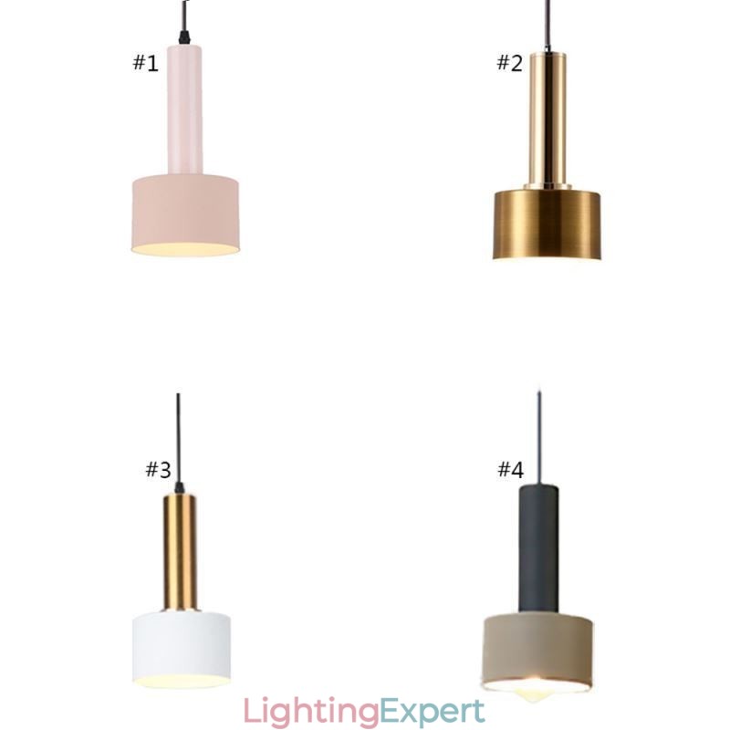 Modern Simple Pendant Light Cylinder Shape Lamp Aluminum Lighting Light