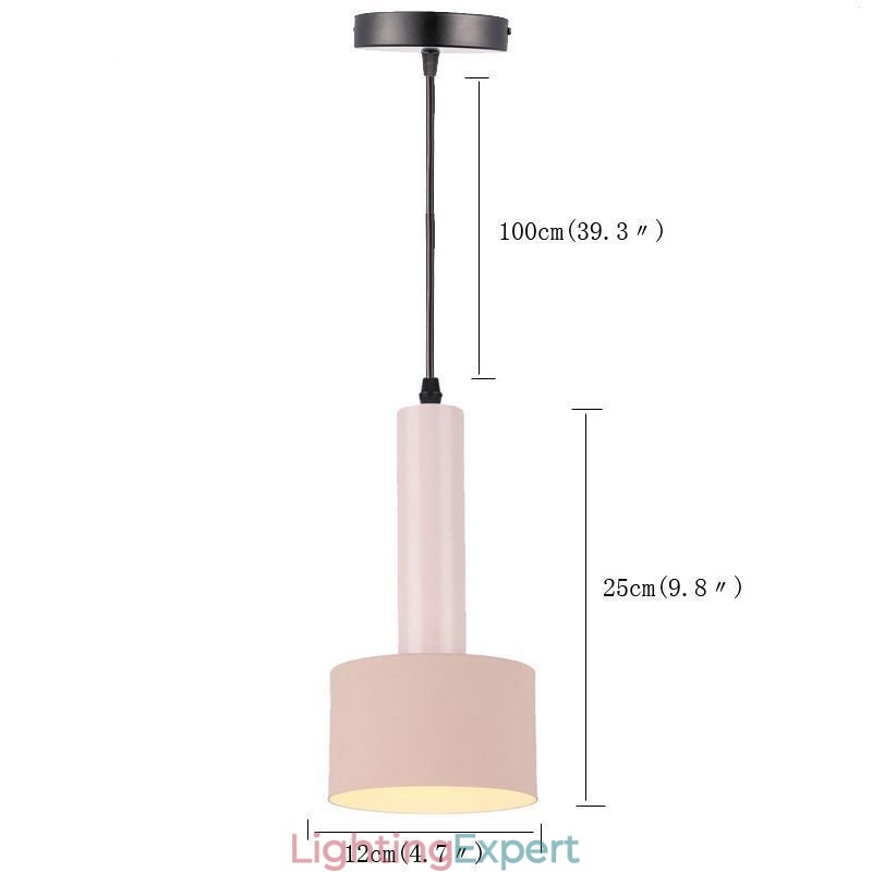 Modern Simple Pendant Light Cylinder Shape Lamp Aluminum Lighting Light