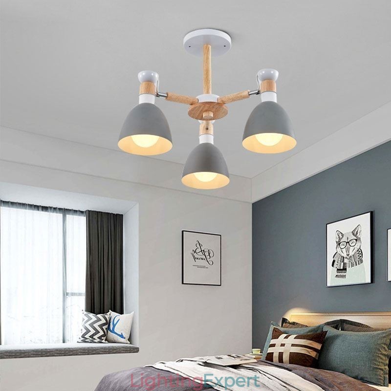 Nordic Macaron Pendant Light Creative Wood Chandelier