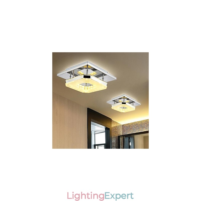 Acrylic Flush Mount 1 light Modern Acrylic Electroplating Stainless Steel