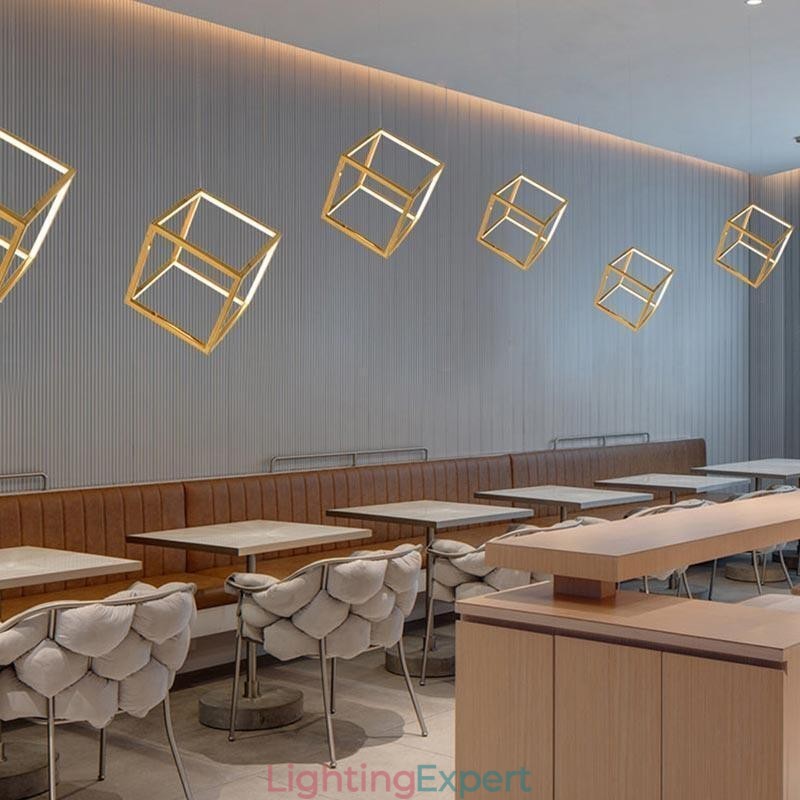 Postmodern Pendant Light Geometric Gold Hanging Light