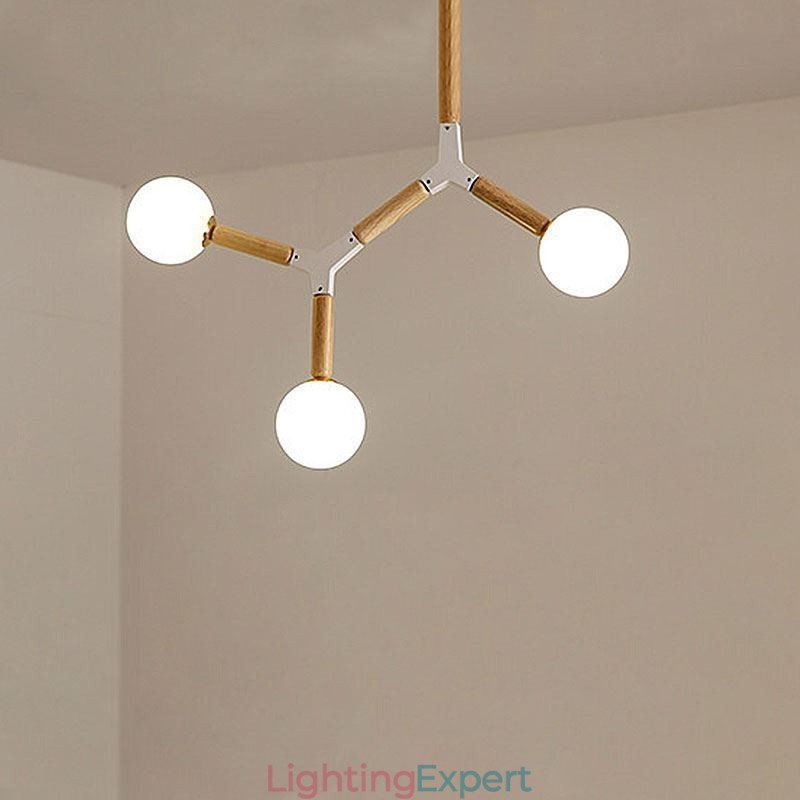 Nordic Magic Bean Pendant Light Creative Wooden Lighting