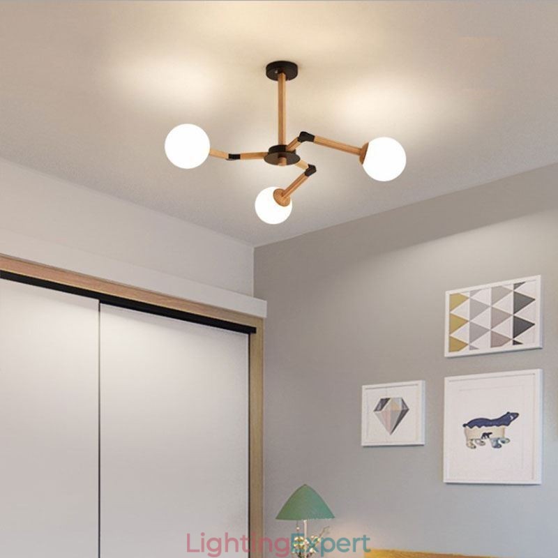 Nordic Magic Bean Pendant Light Creative Wooden Light Fitting