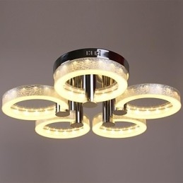 Acrylic Chandelier with 5 lights (Chrome Finish)