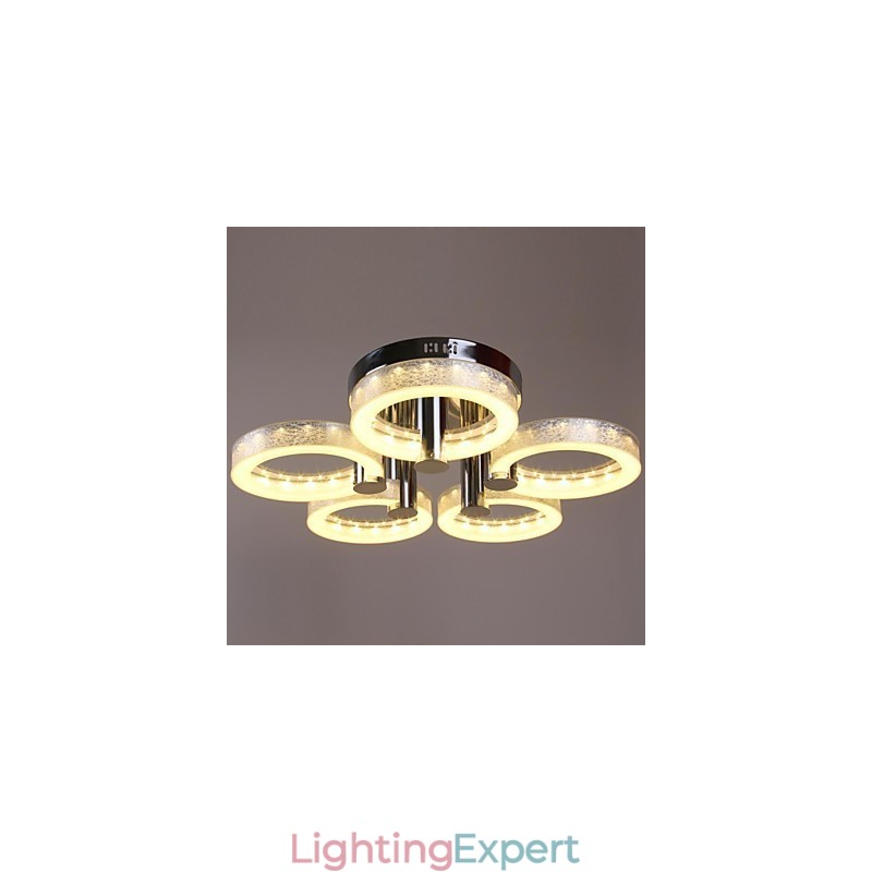 Acrylic Chandelier with 5 lights (Chrome Finish)