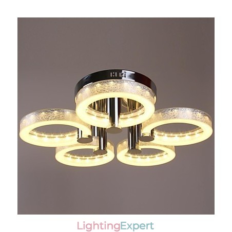 Acrylic Chandelier with 5 lights (Chrome Finish)