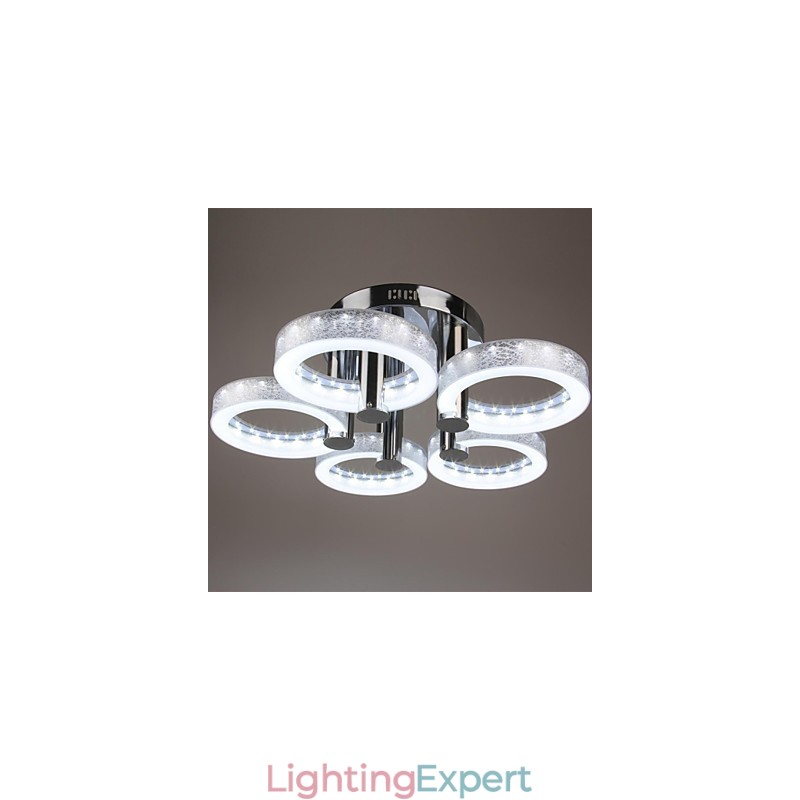 Acrylic Chandelier with 5 lights (Chrome Finish)