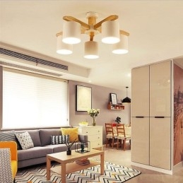 Nordic Log Pendant Light Macaron Light Fitting