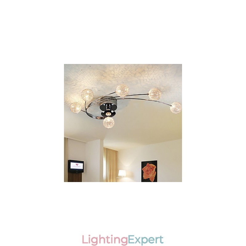 Ceiling Light Modern Living Bulbs Included 6 Lights