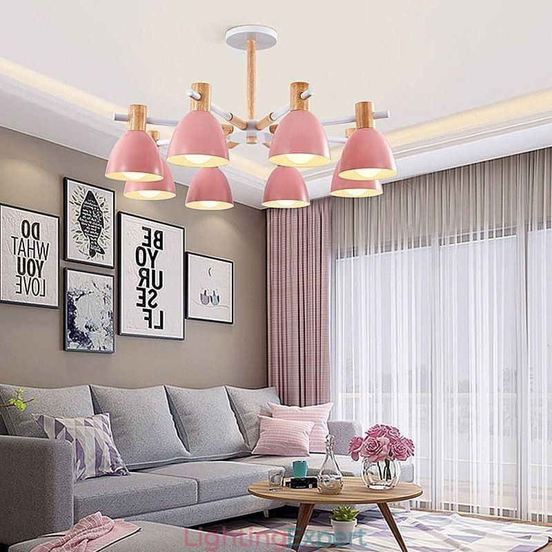 Modern Simple Macaron Pendant Light Creative Wooden Lighting