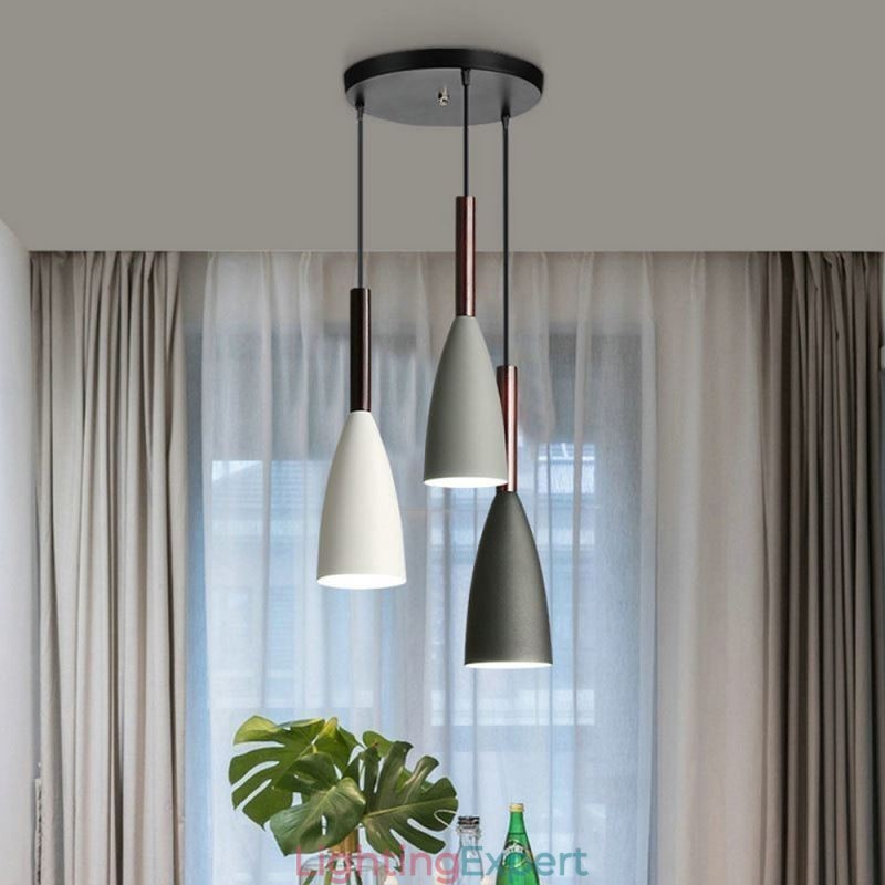 Modern Simple Pendant Light Three Lights Creative Aluminum Art Light Fixture Cafe