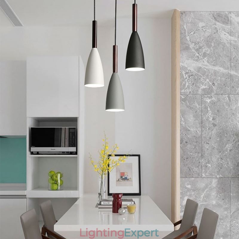 Modern Simple Pendant Light Three Lights Creative Aluminum Art Light Fixture Cafe