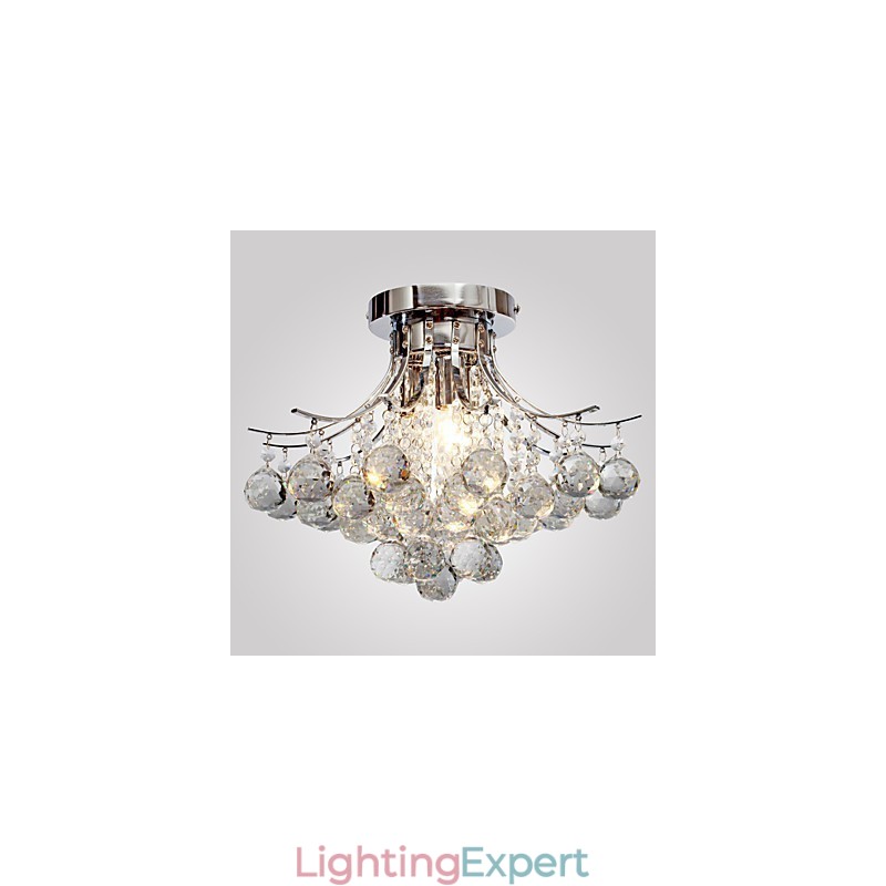 Chandelier Modern Crystal 3 Lights