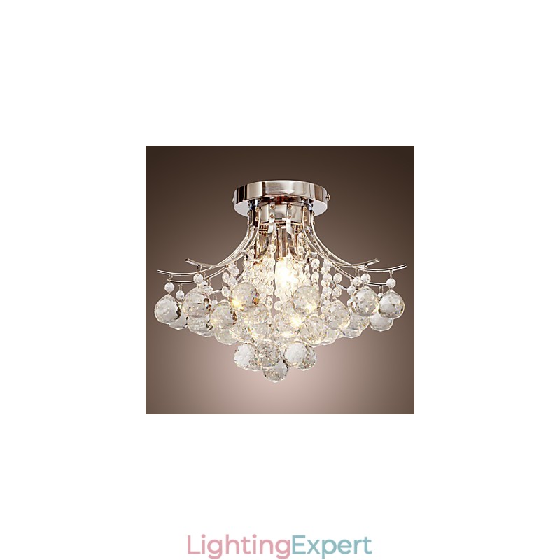 Chandelier Modern Crystal 3 Lights