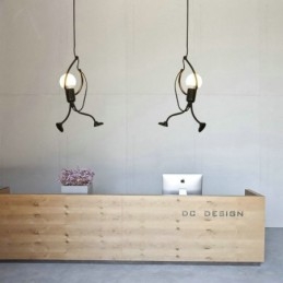 Modern Simple Pendant Light Little Man Shape Lamp Creative Light