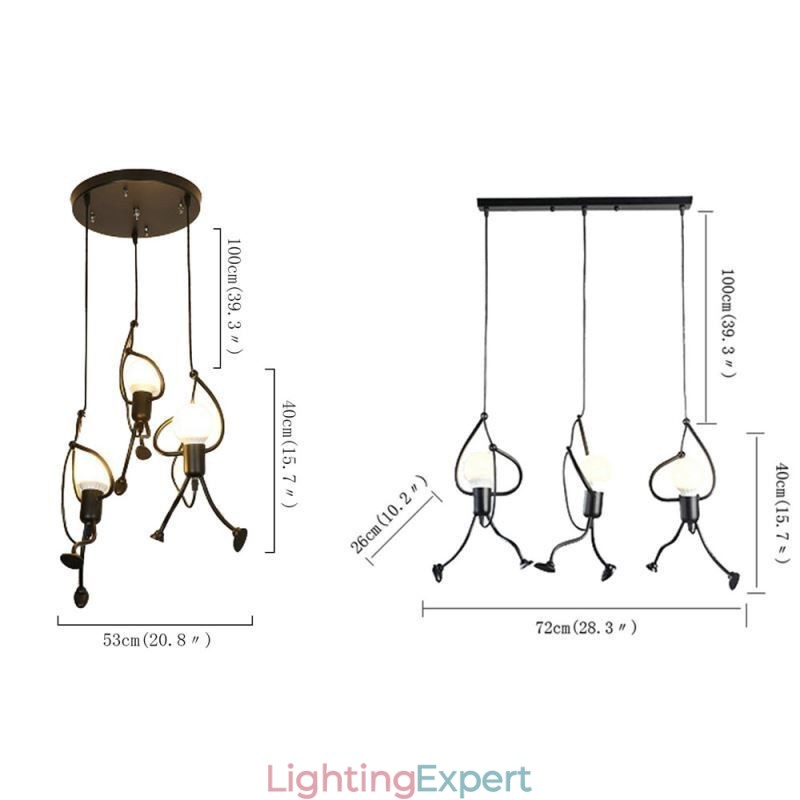 Modern Pendant Light Creative Little Man Shape Lamp Individual Home Light