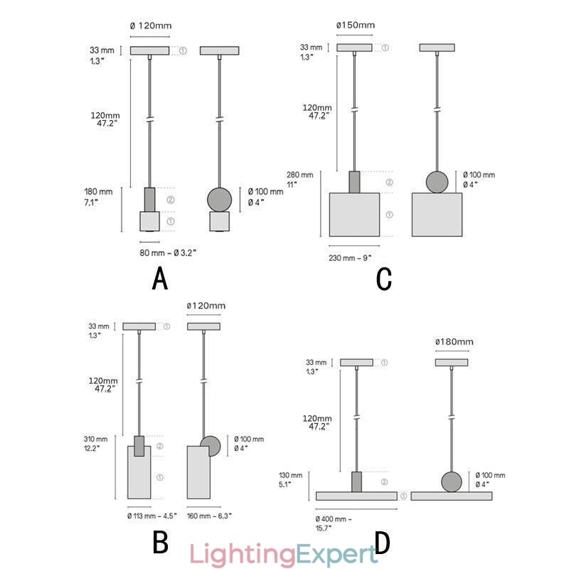 Modern Pendant Light Nordic Acrylic Lamp Geometry Lighting Light