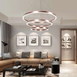 Pendant Light Drawing Craft 3 Rings Lamp 80+60+40cm