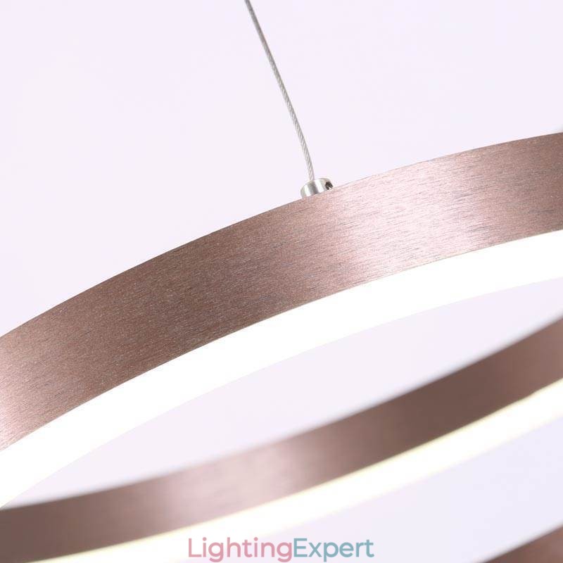 Pendant Light Drawing Craft 3 Rings Lamp 80+60+40cm