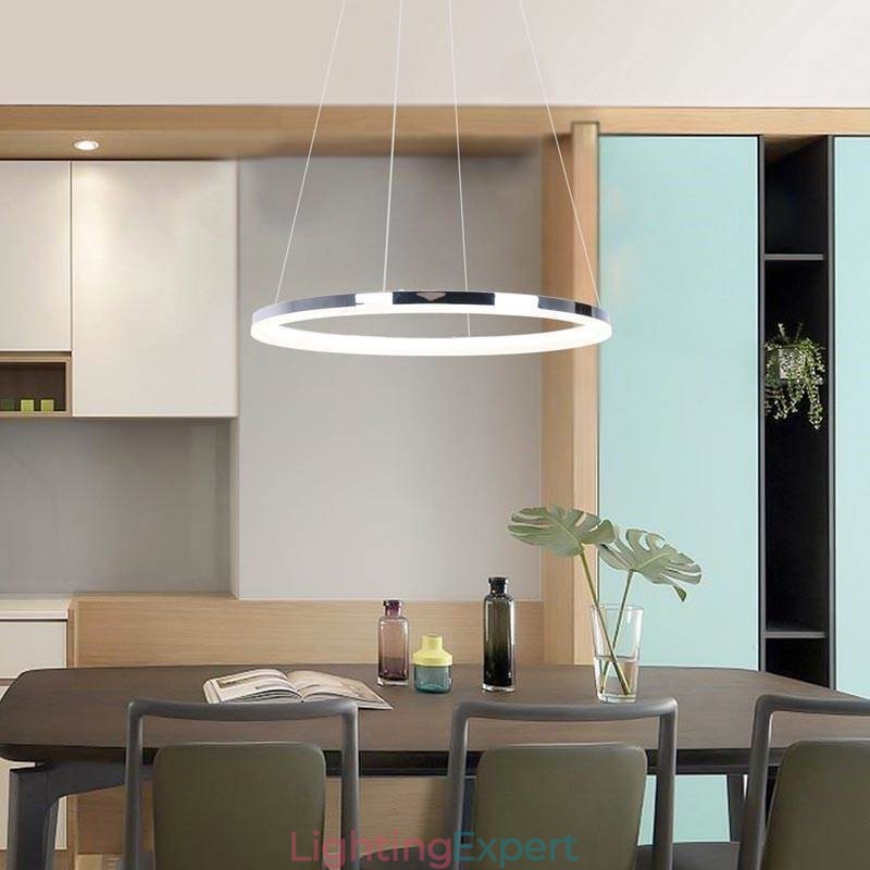 Modern Pendant Light Acrylic Circle Lamp 40cm