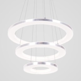 Modern Pendant Light Acrylic 3 Rings Lamp 40+30+20cm