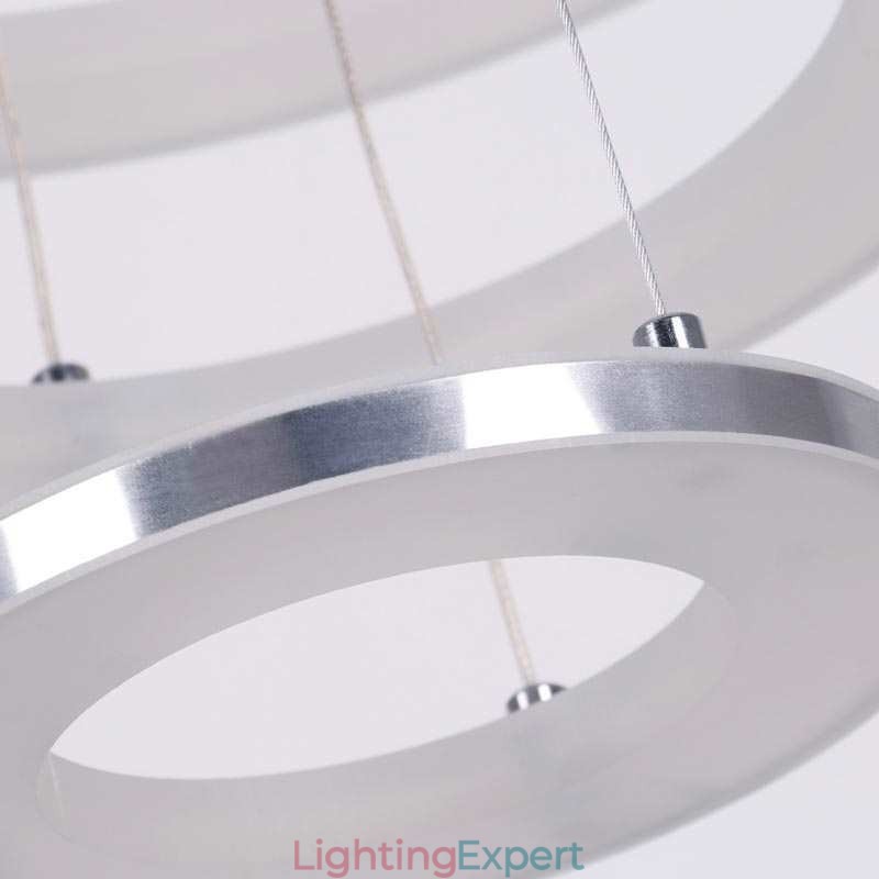 Modern Pendant Light Acrylic 3 Rings Lamp 40+30+20cm