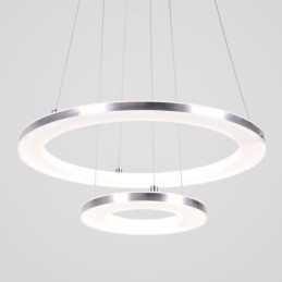 Modern Pendant Light Acrylic 2 Rings Lamp 40+20cm