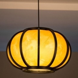 Creative Japanese Bamboo Pendant Light Modern Simple Pendant Light Tearoom Round Light