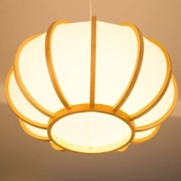 Creative Japanese Bamboo Pendant Light Modern Simple Pendant Light Tearoom Round Light