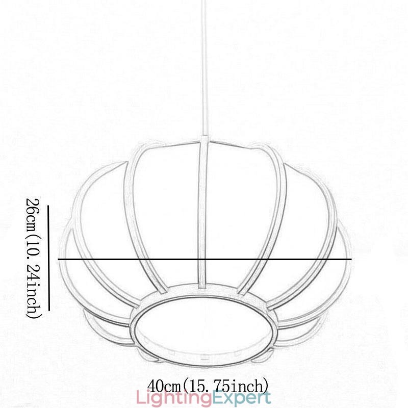 Creative Japanese Bamboo Pendant Light Modern Simple Pendant Light Tearoom Round Light