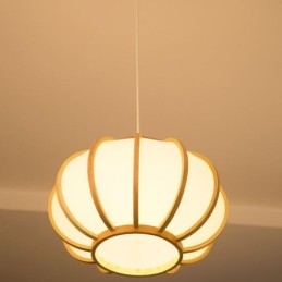 Creative Japanese Bamboo Pendant Light Modern Simple Pendant Light Tearoom Round Light