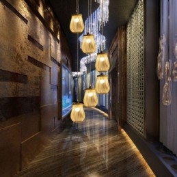 Hollow Cage Pendant Light Modern Bamboo Pendant Lighting