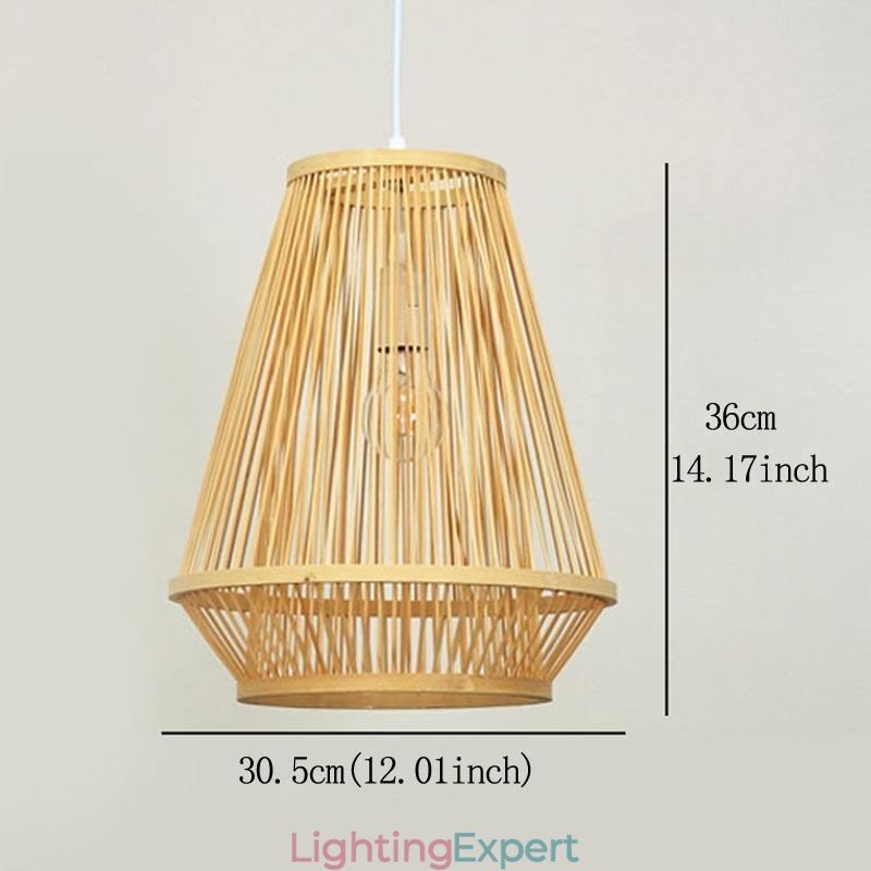 Bamboo Woven Bedside Pendant Light