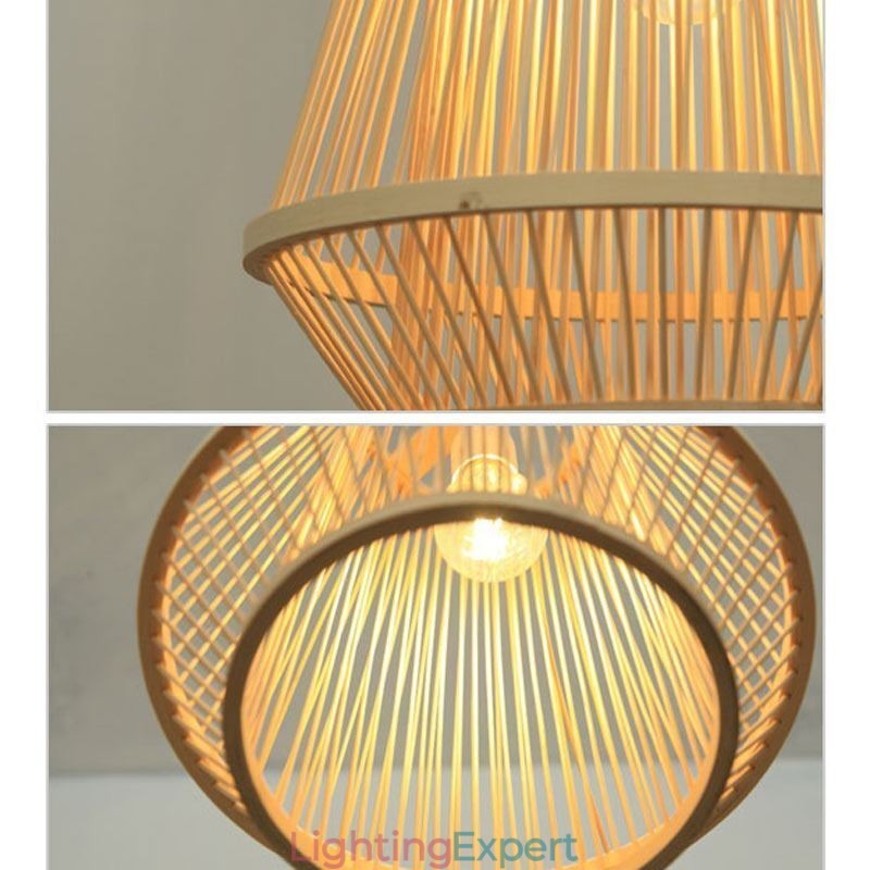 Bamboo Woven Bedside Pendant Light