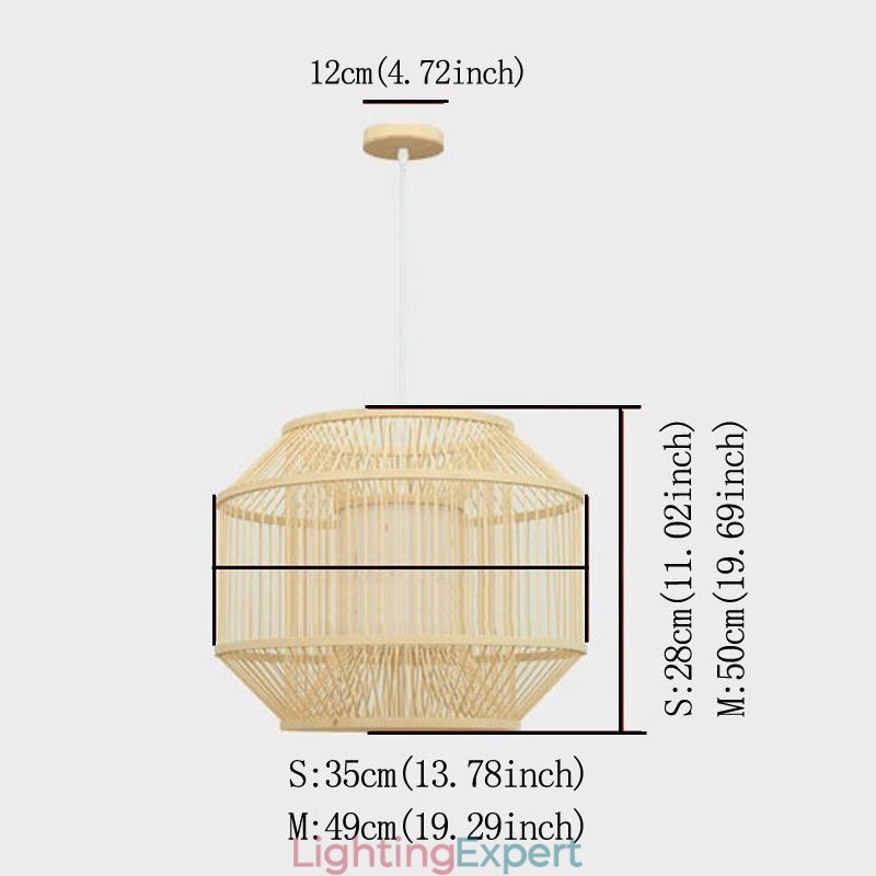 Lantern Bamboo Pendant Light Creative Japanese Pendant Light