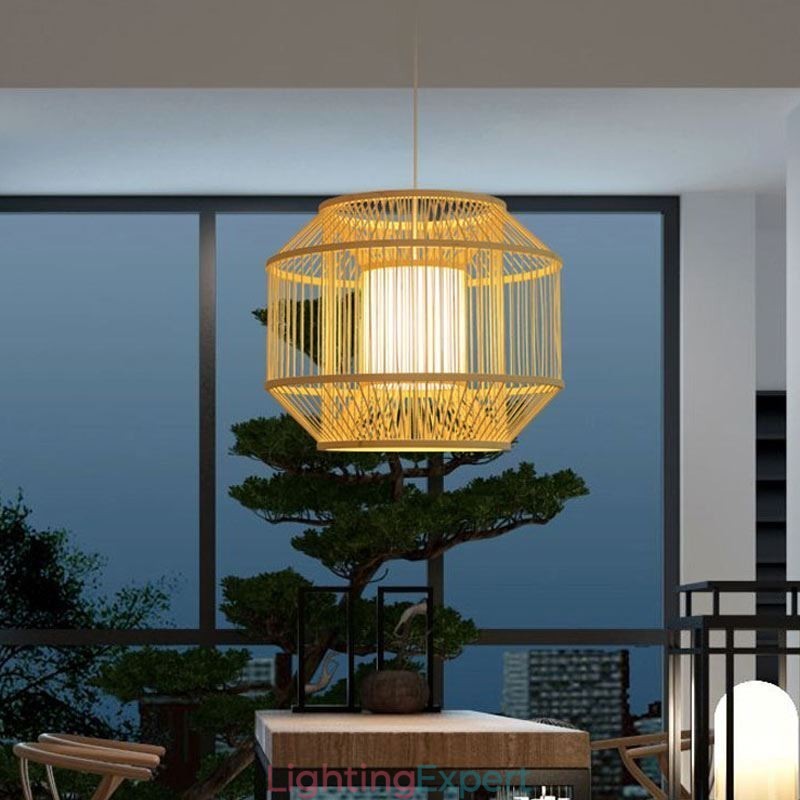 Lantern Bamboo Pendant Light Creative Japanese Pendant Light
