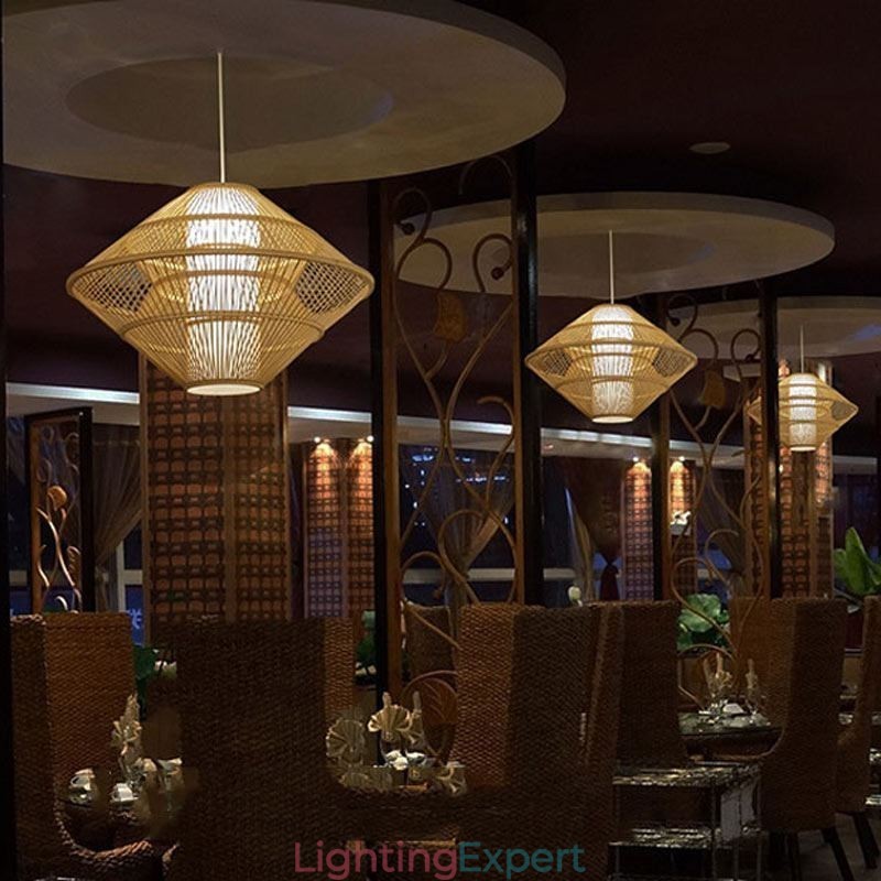 Gyroscope Design Bamboo Pendant Light