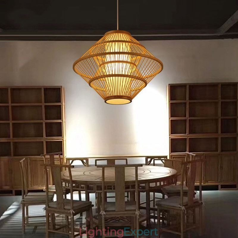 Gyroscope Design Bamboo Pendant Light
