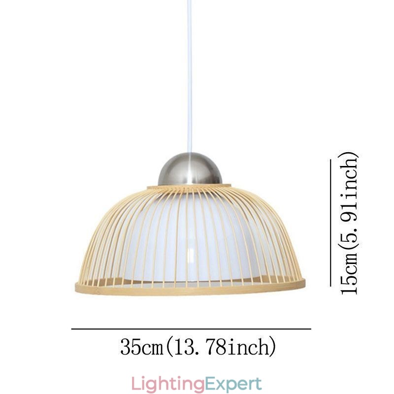 Modern Simple Downward Pendant Light Special Bamboo Pendant Light Bedside Lighting