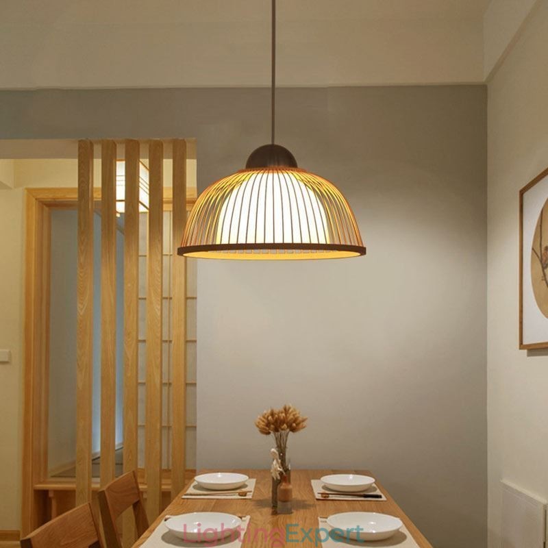 Modern Simple Downward Pendant Light Special Bamboo Pendant Light Bedside Lighting
