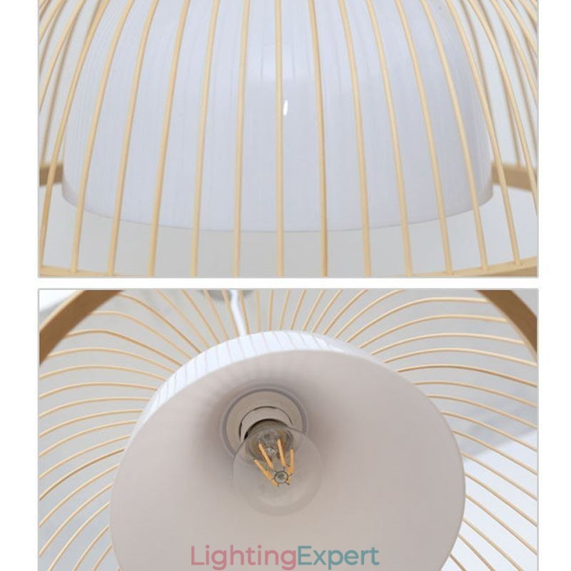 Modern Simple Downward Pendant Light Special Bamboo Pendant Light Bedside Lighting