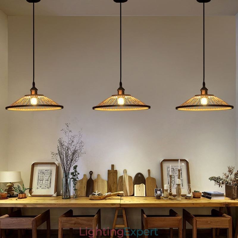 Dome Bamboo Pendant Light Hand Woven Pendant Light