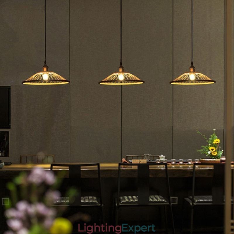 Dome Bamboo Pendant Light Hand Woven Pendant Light